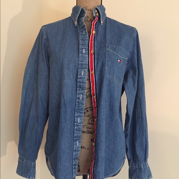 tommy hilfiger denim shirt womens